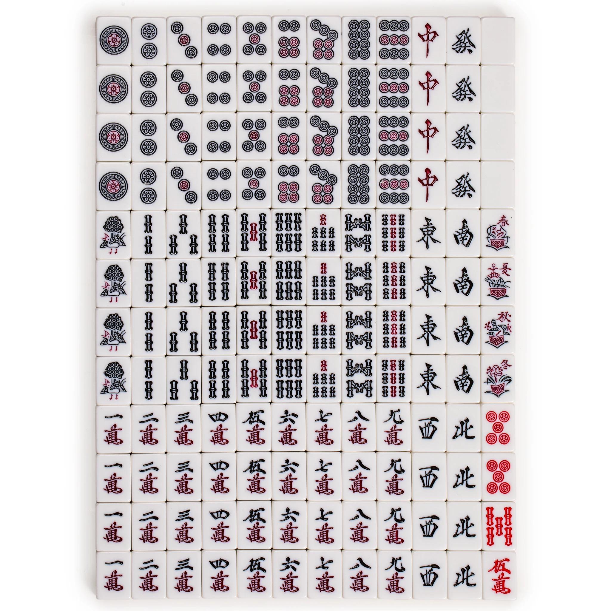 Mahjong tile faces